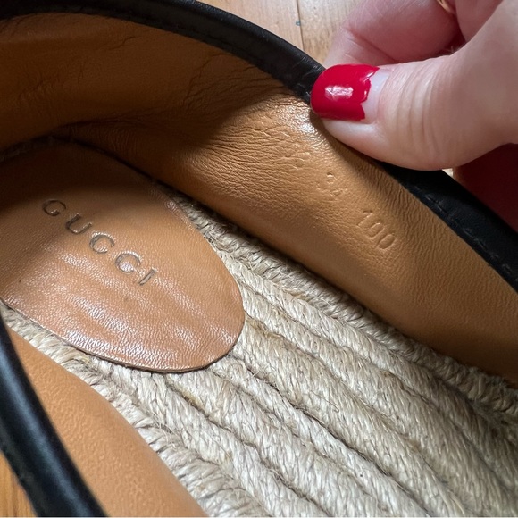 100% AUTHENTIC GUCCI Logo Espadrilles SIZE: 4 - Picture 9 of 14